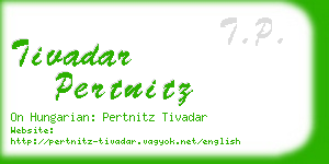 tivadar pertnitz business card